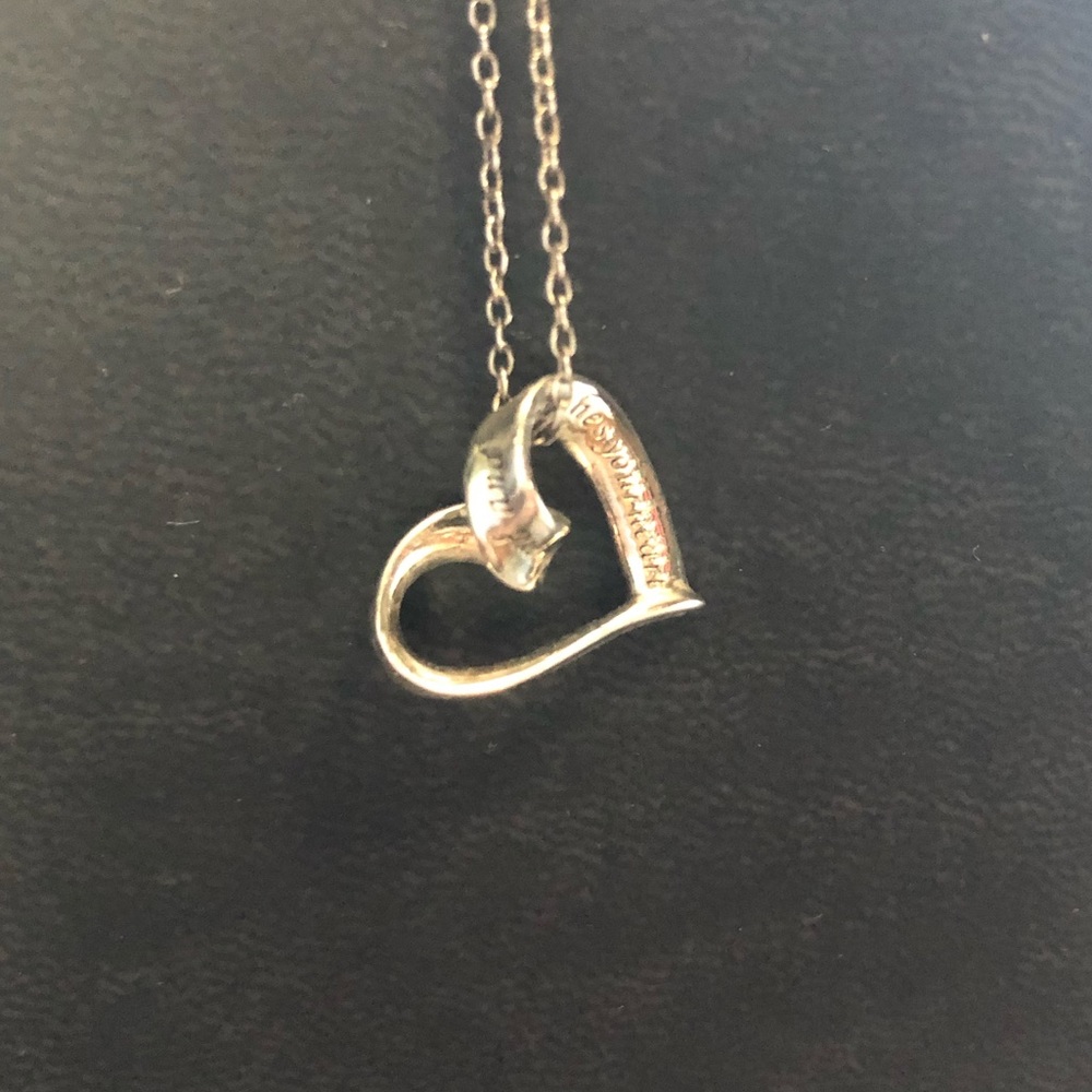 Best friend heart pendant necklace
